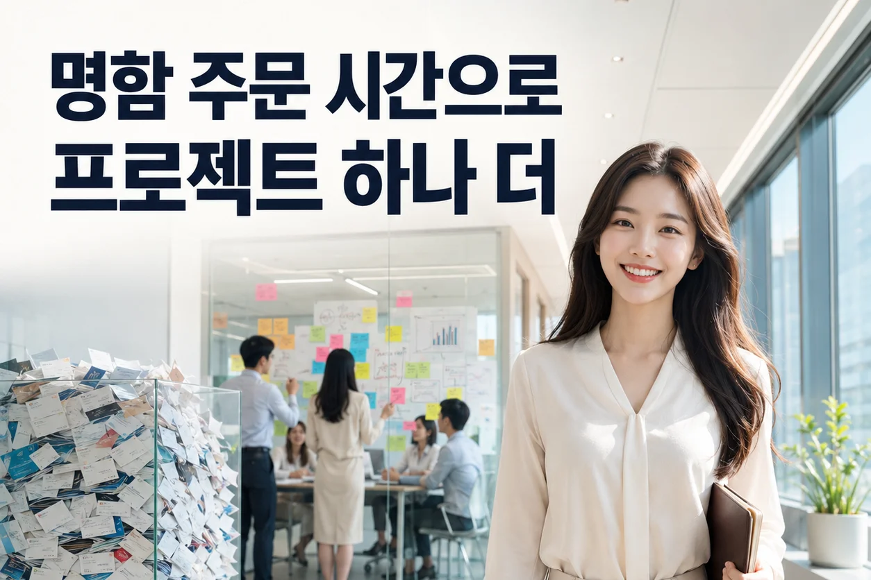 기업 명함 주문 및 관리 자동화 이미지